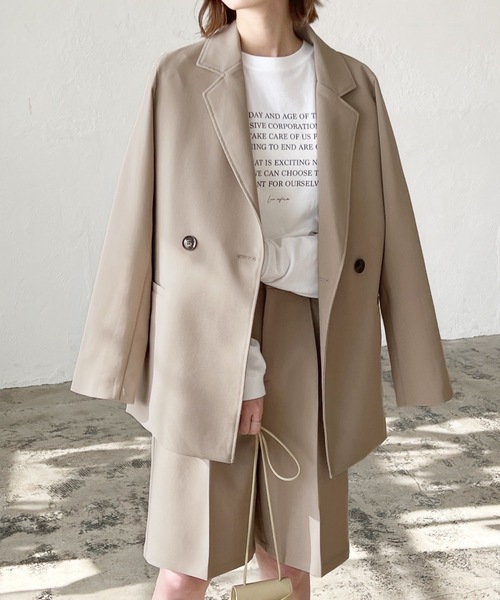 「LIAN」 セットアップ FREE グレイッシュベージュ レディース_画像3