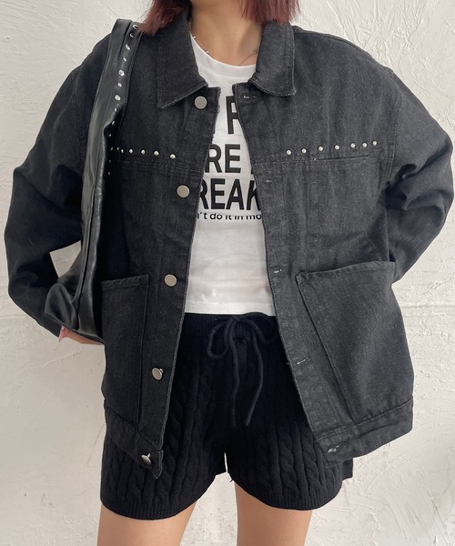 Roger&Raw（ロジャーアンドロウ） デニムジャケット gジャン スタッズ