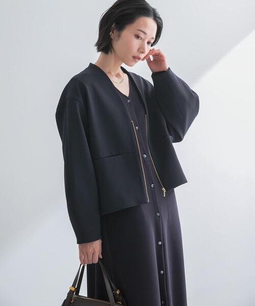 23区 黒 ブルゾン　38 セットアップ対応】TWマットクロス ブルゾン / 23区 | ファッション