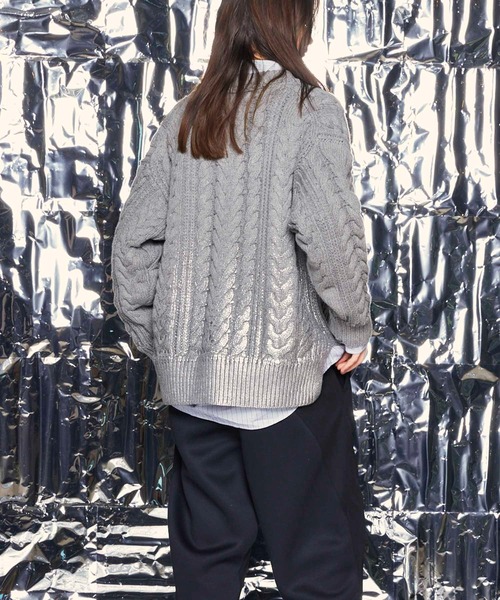 「MAISON SPECIAL」 長袖ニット 2 グレー メンズの画像