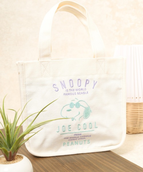 SNOOPY（スヌーピー） トートバッグ ミニトートバッグ 刺繍 レディース