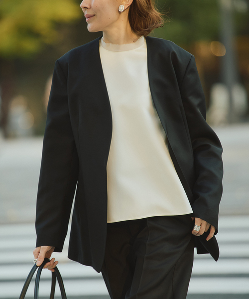 VERMEIL par iena（ヴェルメイユパーイエナ） ジャケット ノーカラー