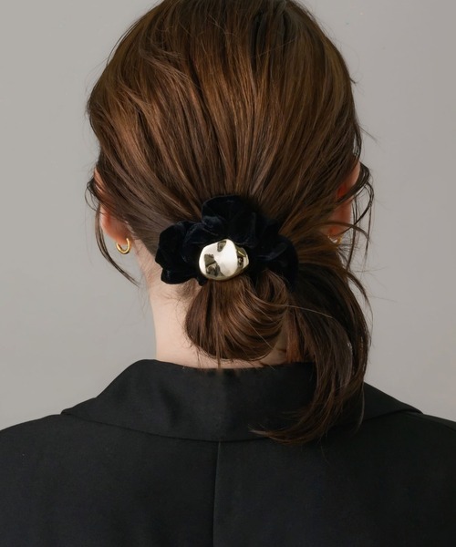 「muku」 シュシュ FREE ブラック レディース_画像2