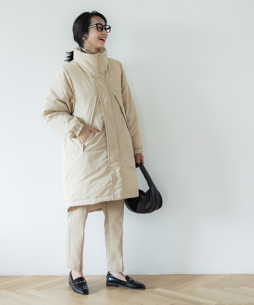 「coca(coca)」 ダウンコート M ベージュ レディース_画像7