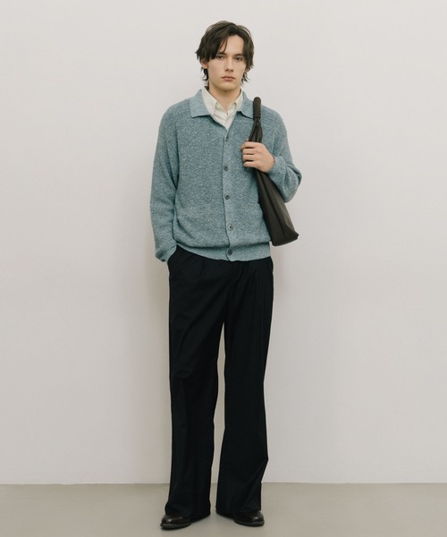 LURAKU スラックス 「LURAKU」one tuck flare slacks / 1タックフレア