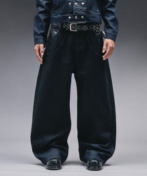 し*ー様 ANDER HUNKワックスコーティングカーブデニム　グランジy2k ANDER HUNK ワイドパンツ ジーンズ 14oz Wax Coated Curve Denim / 14