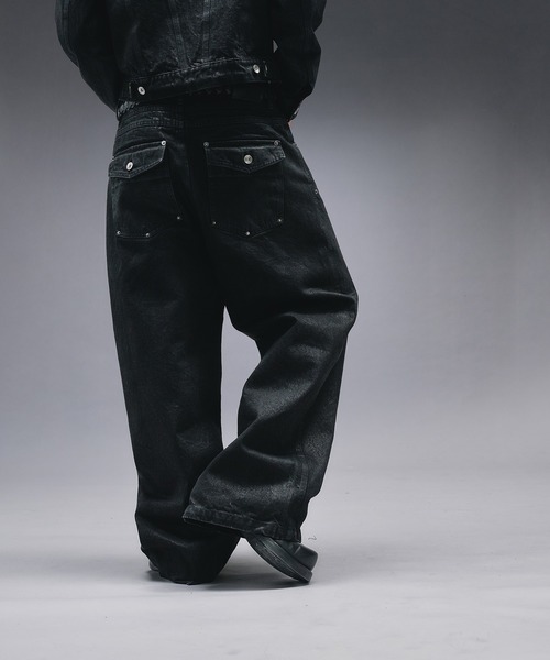 2/15限定値下げ‼️14oz WAXコーティングデニム 即日配送‼️ ANDER HUNK ジーンズ 14oz Wax Coated Curve Denim / 14オンスワックス
