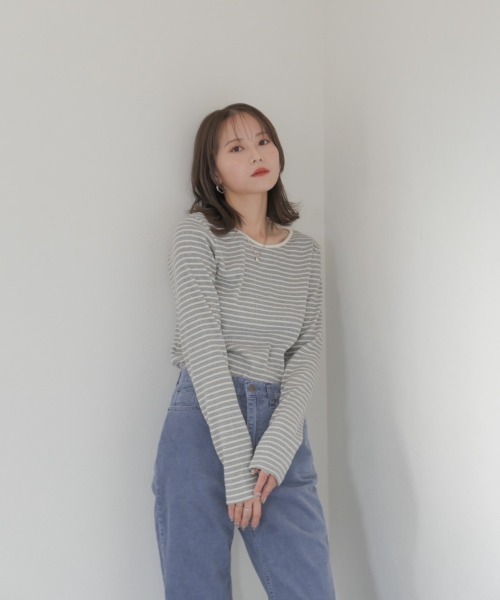 「Reurie'」 長袖カットソー FREE ブラック レディース_画像3