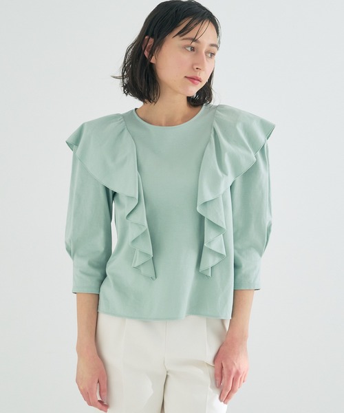 「ANAYI」 7分袖カットソー 36 ホワイト レディース_画像2