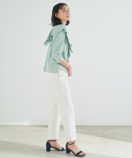 「ANAYI」 7分袖カットソー 36 ホワイト レディース_画像3