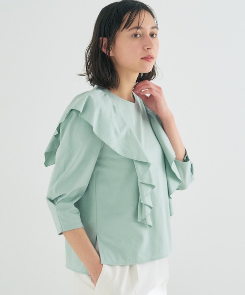 「ANAYI」 7分袖カットソー 36 ホワイト レディース_画像6