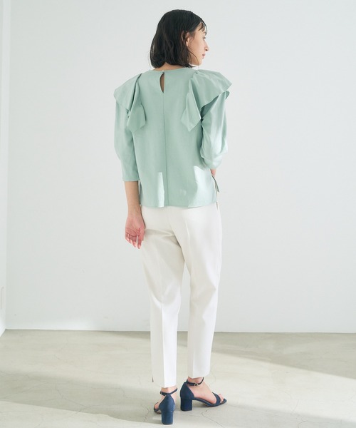 「ANAYI」 7分袖カットソー 36 ホワイト レディース_画像7