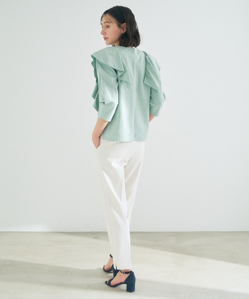 「ANAYI」 7分袖カットソー 36 ホワイト レディース_画像9