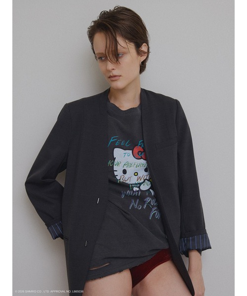 sanrio（サンリオ） tシャツ HELLO KITTY×Ameri DAMAGE LONG TEE
