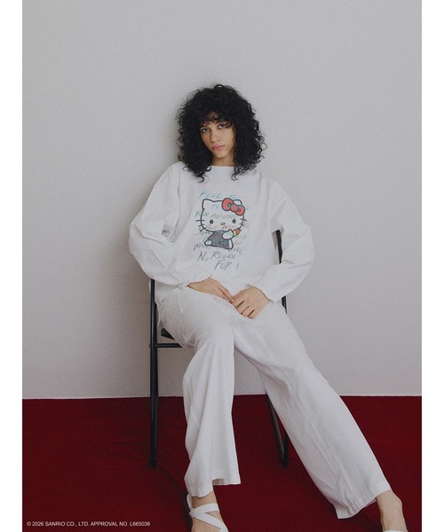 sanrio（サンリオ） tシャツ HELLO KITTY×Ameri DAMAGE LONG TEE