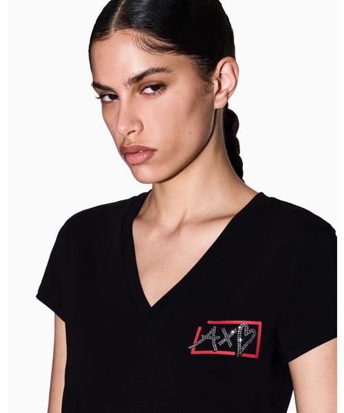Women大人気　A|X ロゴ　TシャツB　ｻｲｽﾞM　新品タグ付き　ギフトにも ARMANI EXCHANGE tシャツ 「A|X アルマーニ エクスチェンジ」ハート
