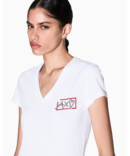 Women大人気　A|X ロゴ　TシャツB　ｻｲｽﾞM　新品タグ付き　ギフトにも ARMANI EXCHANGE tシャツ 「A|X アルマーニ エクスチェンジ」ハート
