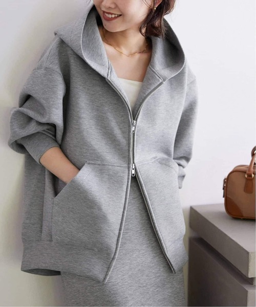 【新品未使用】SLOBE IENA ボリュームジップアップフーディー グレーA SLOBE IENA｜《一部店舗・WEB限定カラー有り/追加》ボリュームジップ