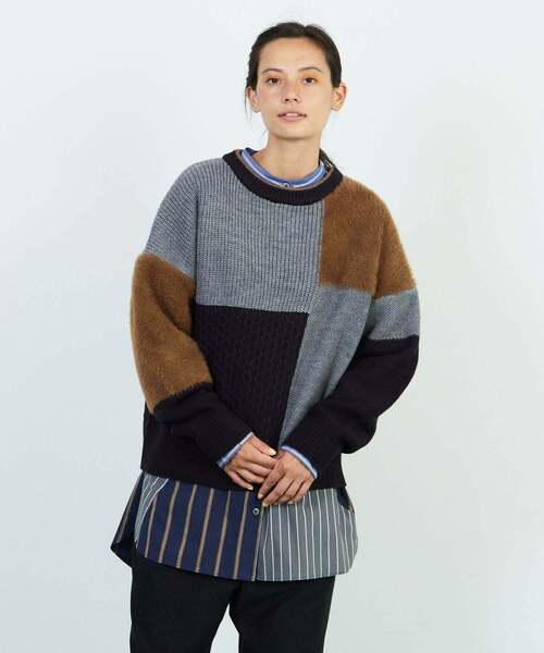 「FRAPBOIS」 長袖ニット 2 グレー レディース_画像2