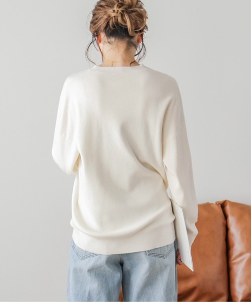 「La-gemme」 長袖ニット フリー グレー レディース_画像4