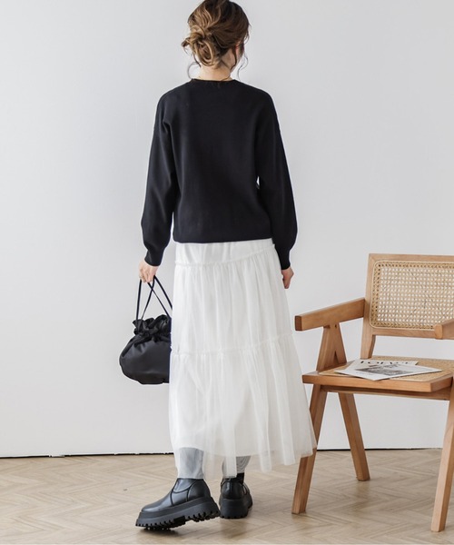 「La-gemme」 長袖ニット フリー グレー レディース_画像8