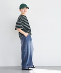 ワイドパンツ パンツ キッズ デニムペインター...の詳細画像4