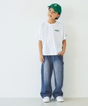 ワイドパンツ パンツ キッズ デニムペインター...の詳細画像5