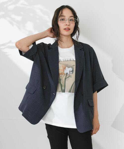 uvカット コート アウター 「一部WEB限定カラー」「UR TECH DRYLUXE」リネンライクジャケット レディースの画像