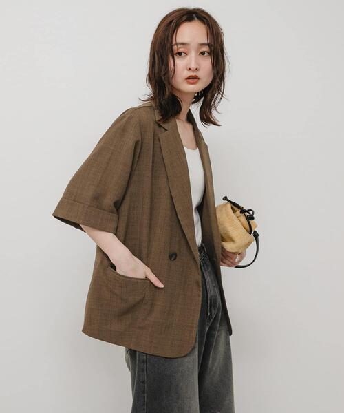 UR TECH DRYLUE リネンライクジャケット ベージュ SENSE OF PLACE by URBAN RESEARCH コート アウター 「一部WEB限定