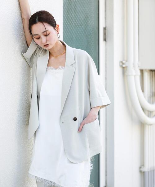 uvカット コート アウター 「一部WEB限定カラー」「UR TECH DRYLUXE」リネンライクジャケット レディースの画像