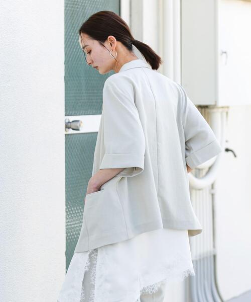 uvカット コート アウター 「一部WEB限定カラー」「UR TECH DRYLUXE」リネンライクジャケット レディースの画像