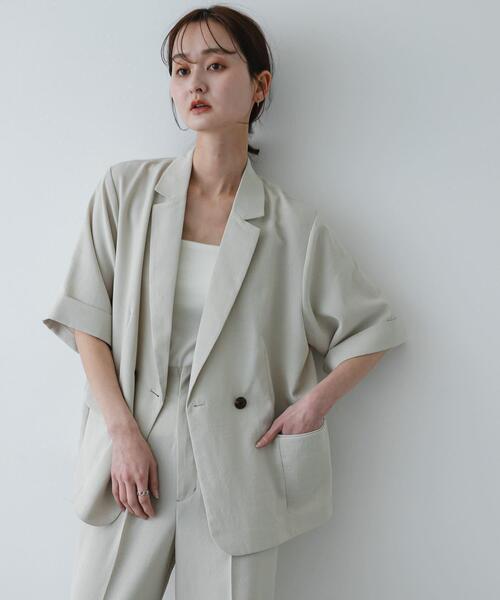 uvカット コート アウター 「一部WEB限定カラー」「UR TECH DRYLUXE」リネンライクジャケット レディースの画像