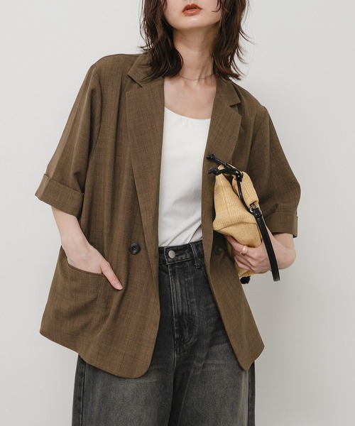 uvカット コート アウター 「一部WEB限定カラー」「UR TECH DRYLUXE」リネンライクジャケット レディースの画像