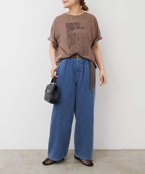 tシャツ テキストアートプリントTシャツ レディースの画像