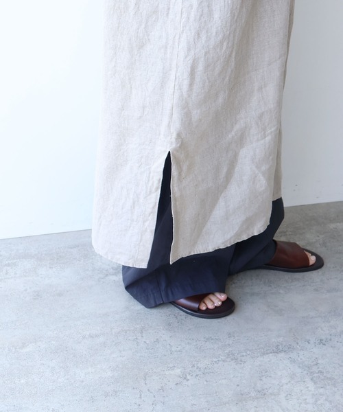 yuni ワンピース 60/1Linen gather sleeves one-piece : ZOZOTOWN