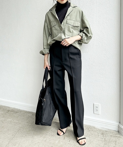 「Spick \u0026 Span」 スラックス 38 チャコールグレー レディースの画像