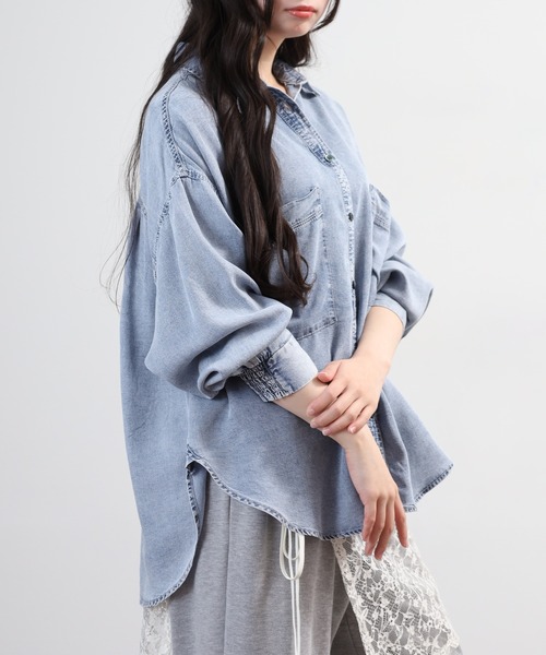 hunch（ハンチ） ブラウス シャツ 4．5オンス テンセルデニム