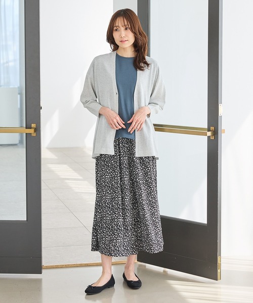 パラスパレス 夏用 麻 紺色カーディガン Honeys（ハニーズ） カーディガン 夏 「ハニさら・抗菌防臭