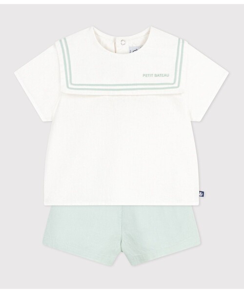 ブラウス シャツ セーラーカラー ベビー２点セット キッズ 子供服の画像