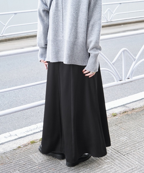 「B.C STOCK」 フレアスカート MEDIUM チャコールグレー レディース_画像2