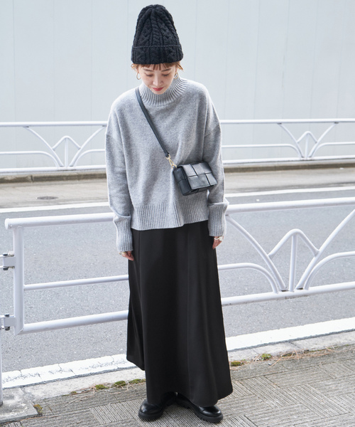 「B.C STOCK」 フレアスカート MEDIUM チャコールグレー レディース_画像3