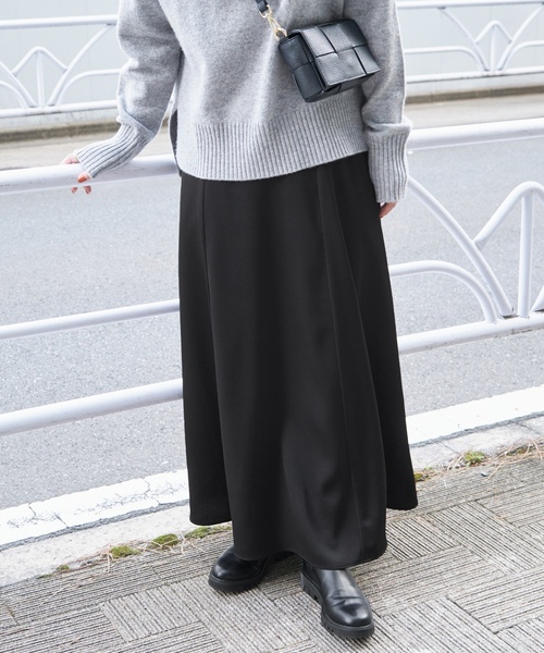 「B.C STOCK」 フレアスカート MEDIUM チャコールグレー レディース_画像5