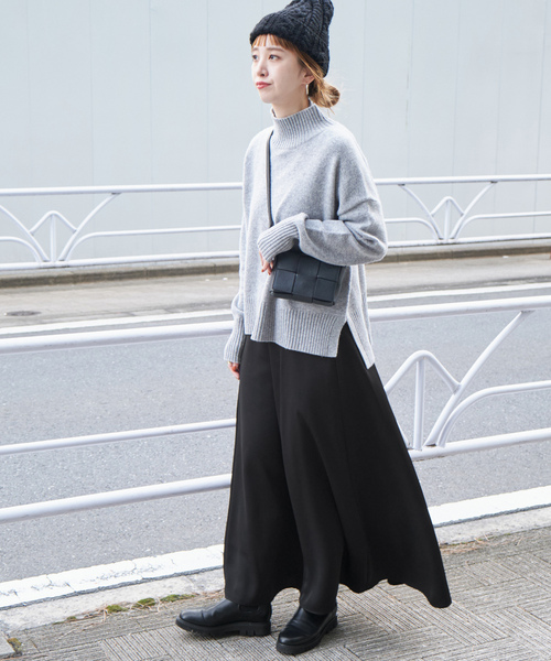 「B.C STOCK」 フレアスカート MEDIUM チャコールグレー レディース_画像7