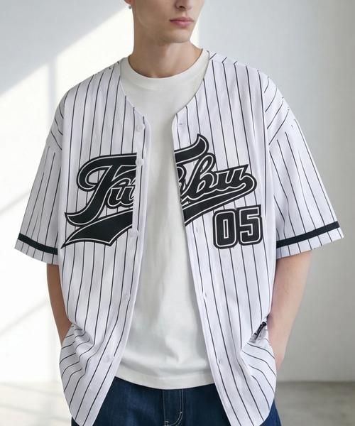 FUBU（フブ） シャツ 「FUBU/フブ」PATCH BASEBALL SHIRTS/パッチ付き