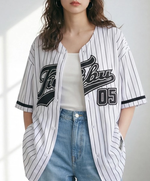 FUBU（フブ） シャツ 「FUBU/フブ」PATCH BASEBALL SHIRTS/パッチ付き
