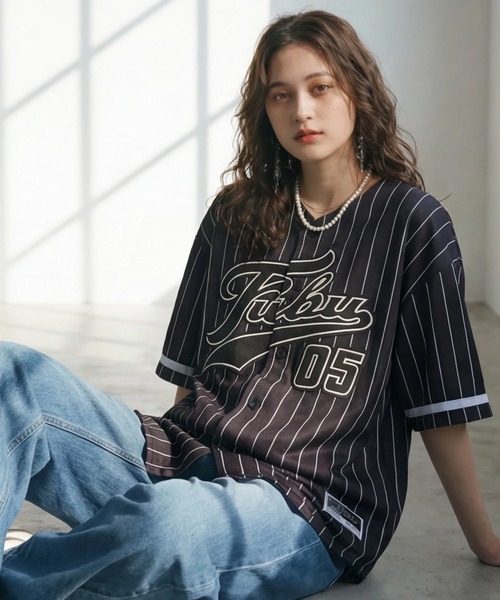 FUBU　ベースボール　シャツ　刺繍 FUBU（フブ） シャツ 「FUBU/フブ」PATCH BASEBALL SHIRTS/パッチ付き