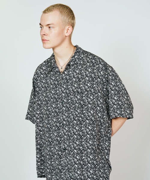 TOWNCRAFT（タウンクラフト） シャツ PRINTED LOOP COLLAR SS SHIRT 総