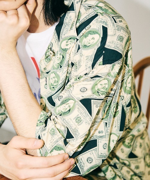 TOWNCRAFT（タウンクラフト） シャツ 半袖 PRINTED LOOP COLLAR SS