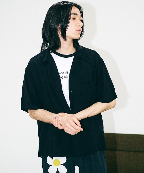 TOWNCRAFT（タウンクラフト） シャツ PRINTED LOOP COLLAR SS SHIRT 総