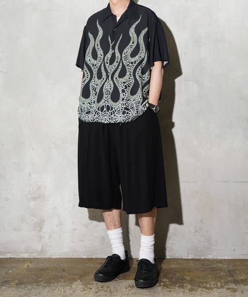 TOWNCRAFT（タウンクラフト） シャツ PRINTED LOOP COLLAR SS SHIRT 総